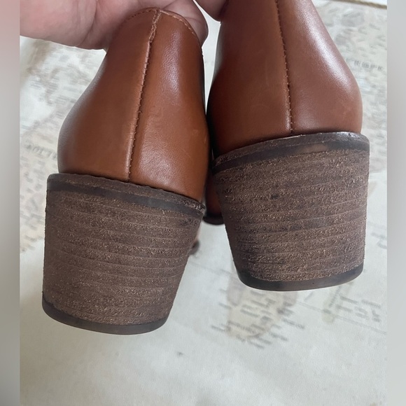 Madewell Brady Low Cut Leather Bootie Size 10 English Saddle - Picture 14 of 14
